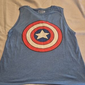Marvel Blue Captain America Shield Tank Top